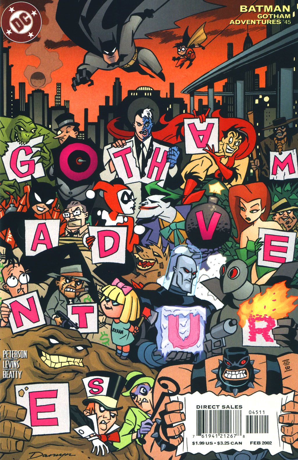 A capa de Batman: Gotham Adventures #45