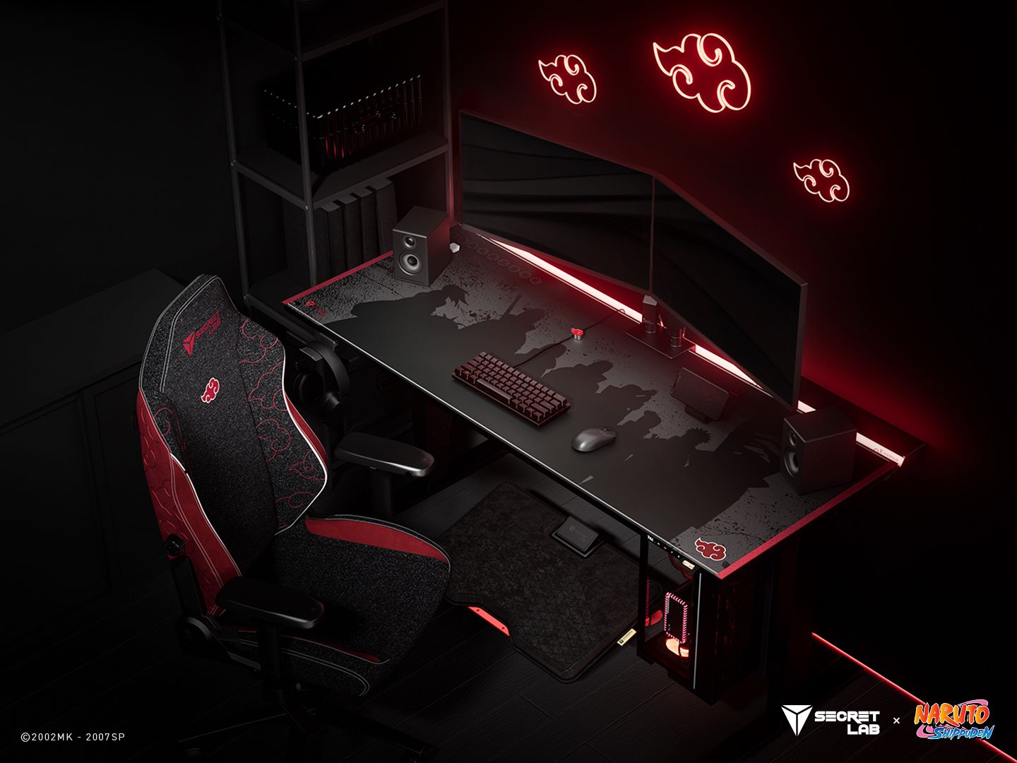 Naruto's Akatsuki Gets New Secretlab Desk & Gaming Accessory Release