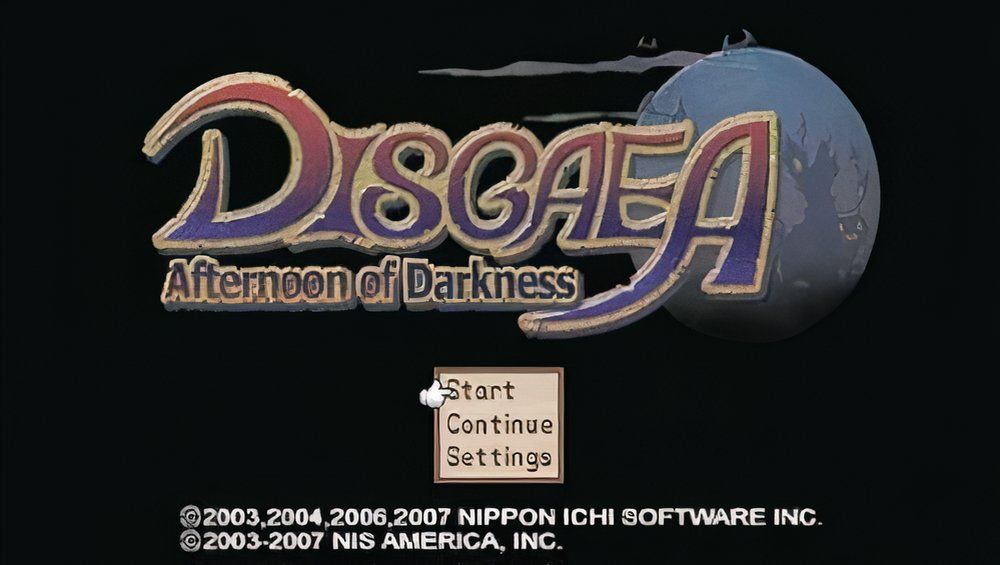 Disgaea- Afternoon of Darkness start screen