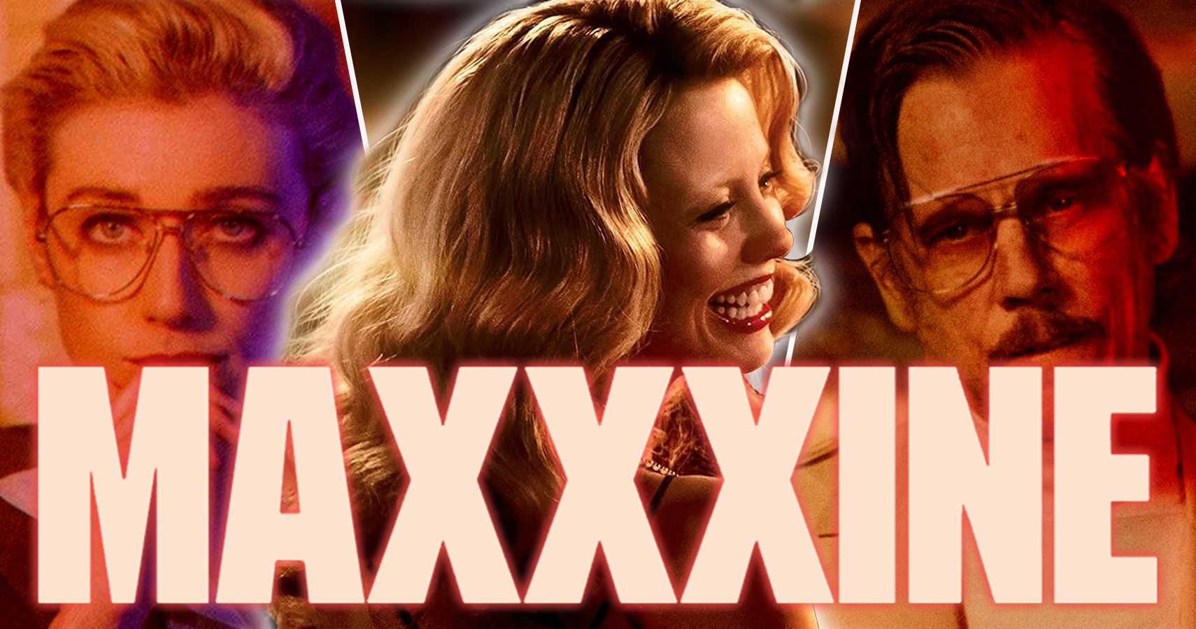 Elizabeth Debicki, Mia Goth and Kevin Bacon in MaXXXine