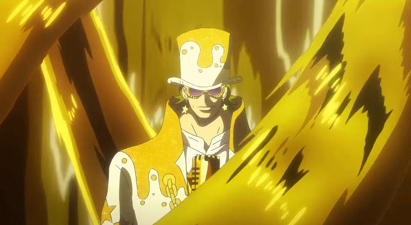 Gild Tesoro from One Piece manipulates large amounts of gold