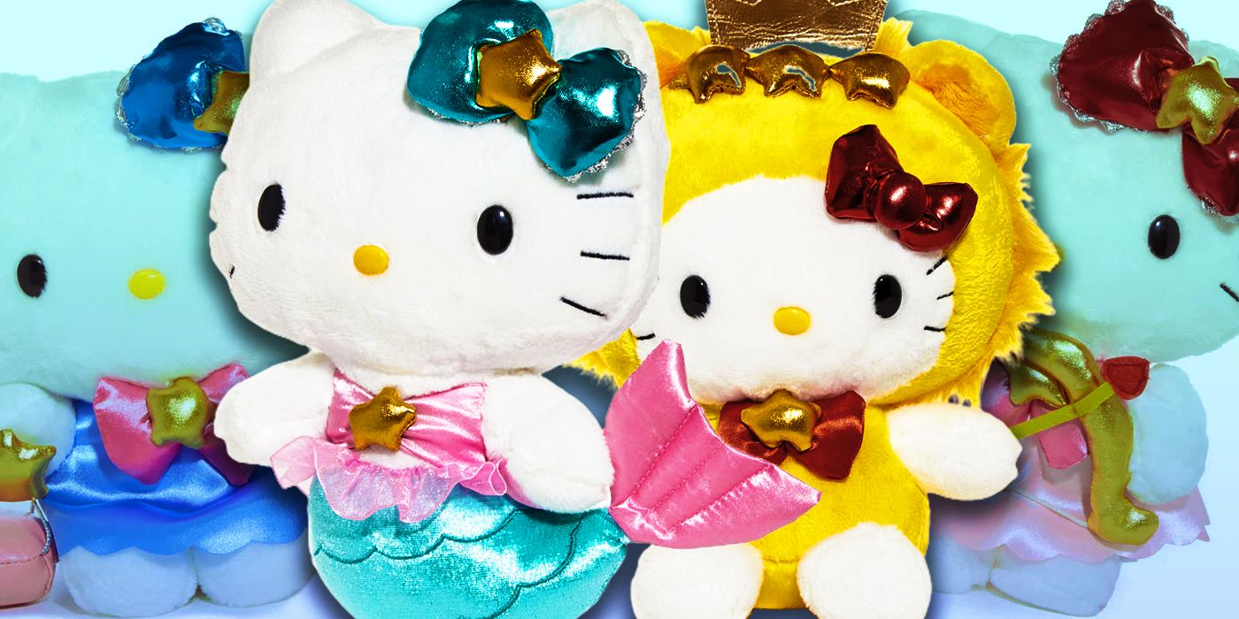 Hello Kitty zodiac Plushies from Sanrio Pisces, Leo, Libra and Sagittarius)