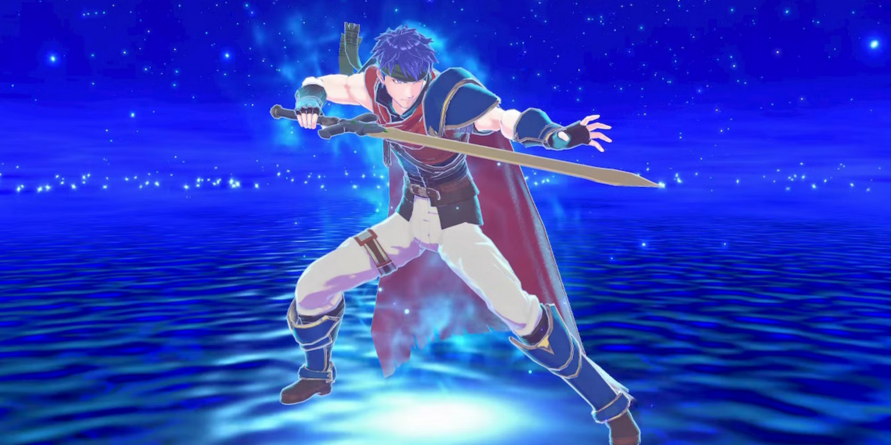 Emblem Ike se prepara para treinar em Fire Emblem Engage.