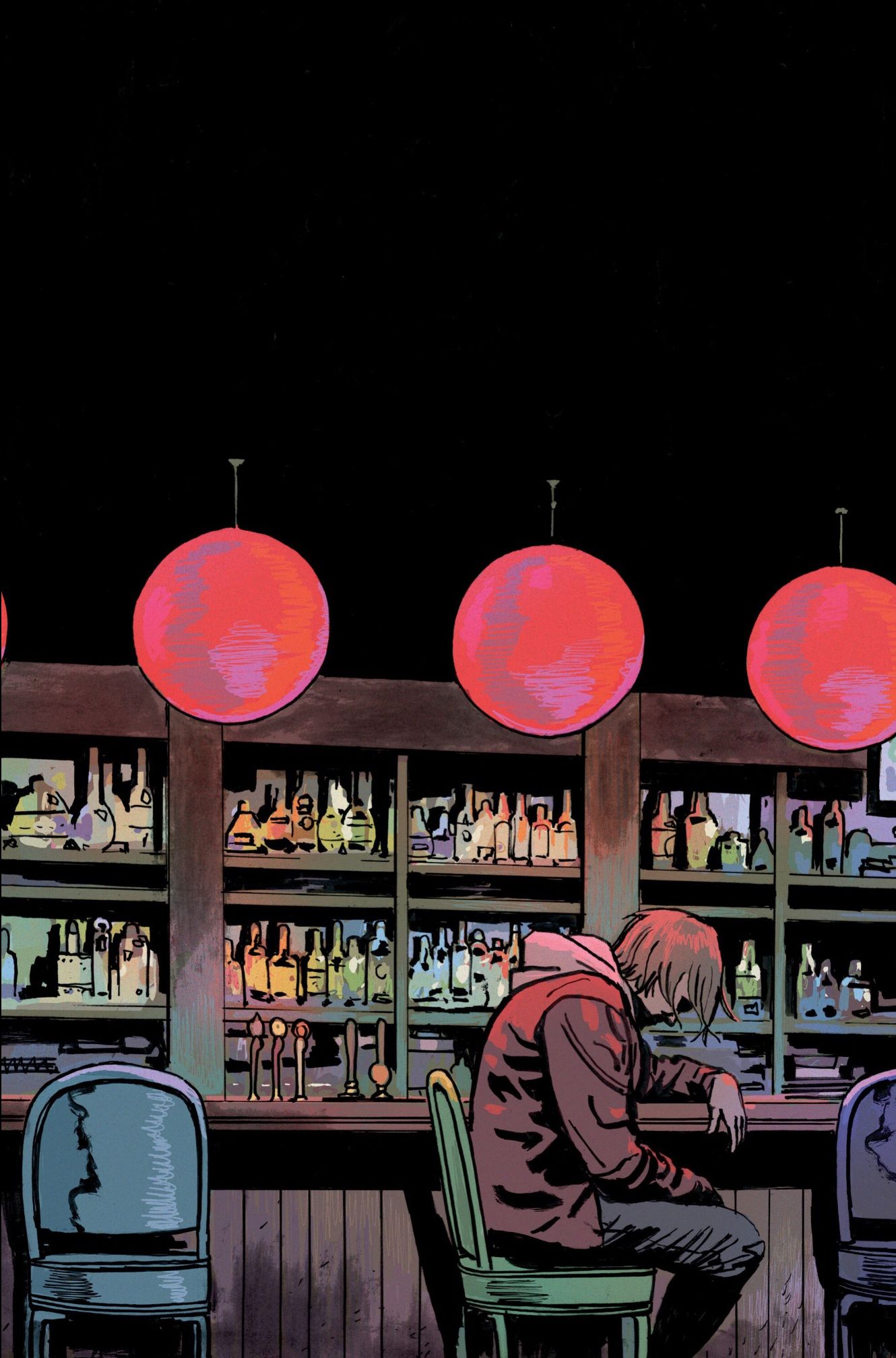 Derek desaba em um bar mal iluminado em The Deviant #6