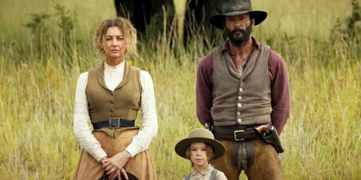 Margaret, John, and James Dutton stand in a field in 1883.