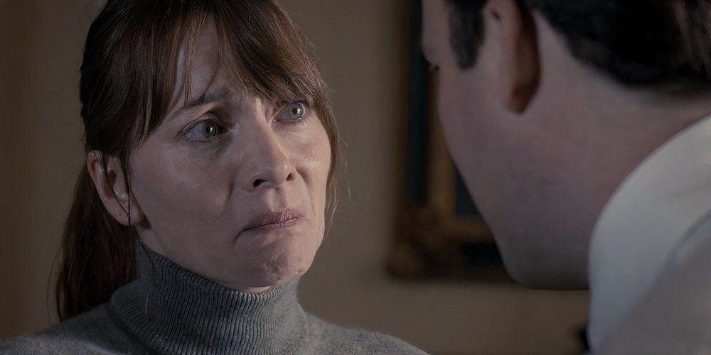 Jane Callow implora a seu marido Michael Callow para não fazer sexo com o porco em The National Anthem, do Black Mirror