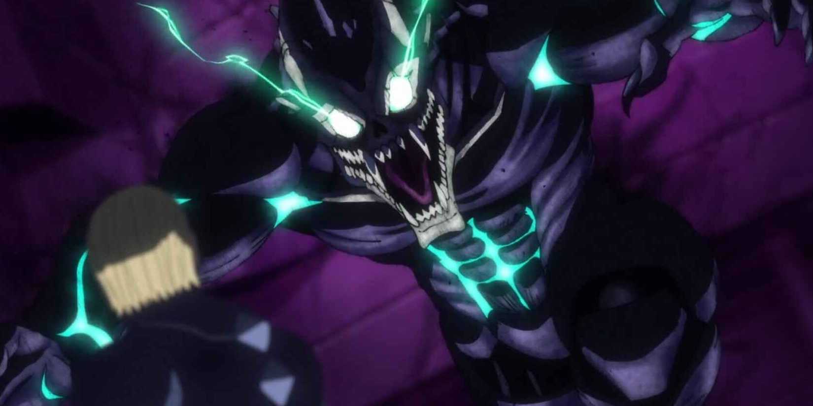 Kafka charges at Isao in the Kaiju No. 8 anime