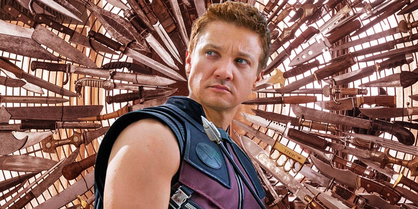 Jeremy Renner as Hawkeye in Wake Up Dead Man: A Knives Out Mystery