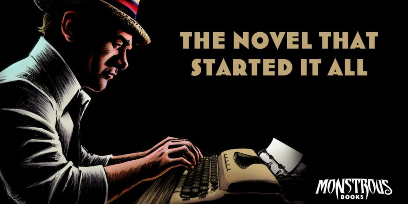Image of Kolchak, the Night Stalker at a typewriter with text 'The novel that started it all'