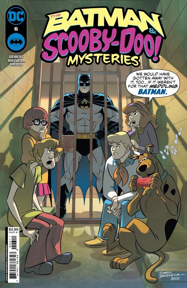 A Gangue Scooby está na prisão com Batman aparecendo do lado de fora de sua cela na capa de The Batman & Scooby-Doo Mysteries #6.