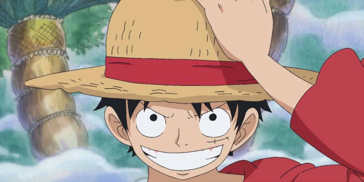 Luffy, from One Piece, with his straw hat