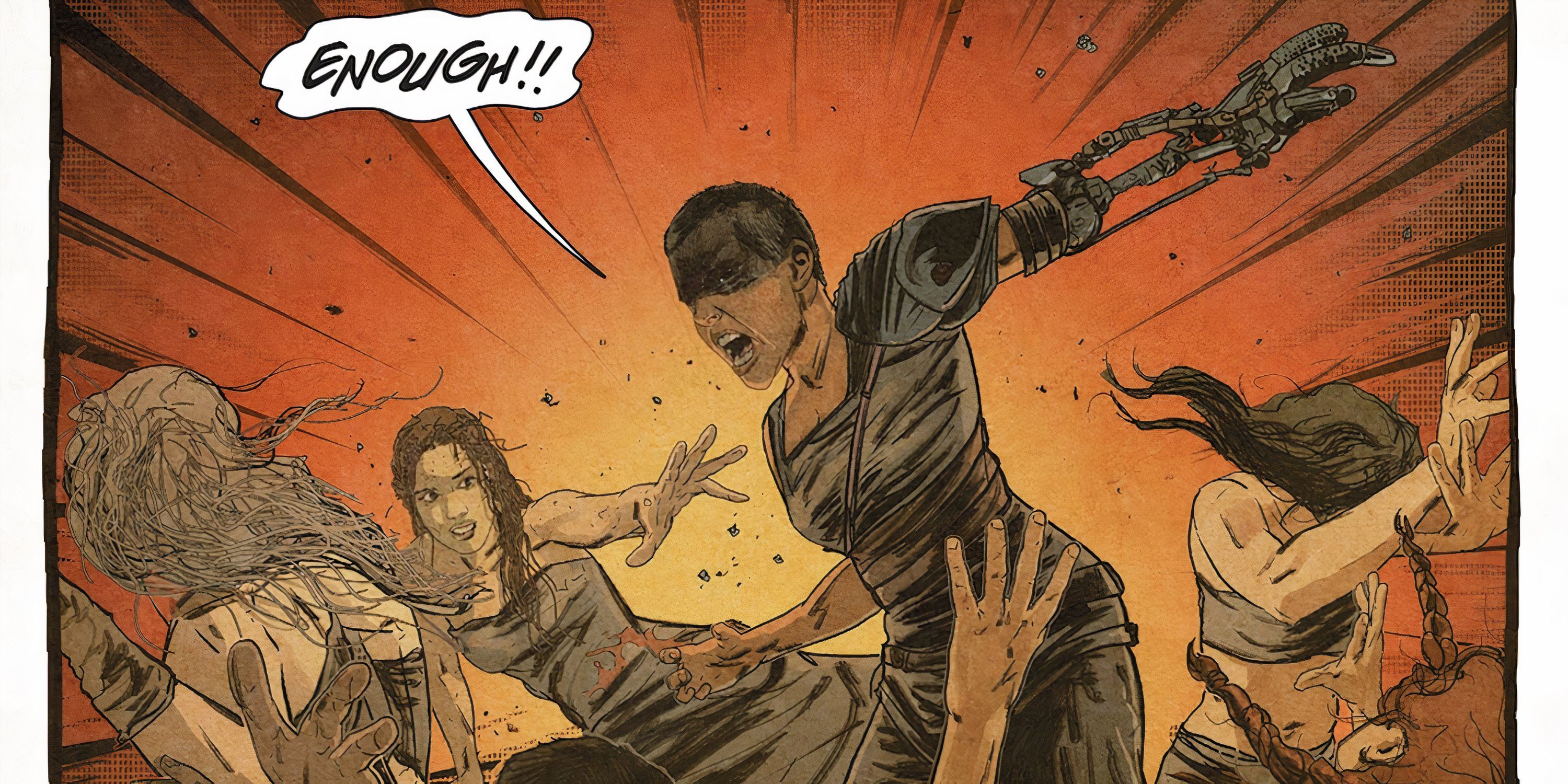 Furiosa lashes out at Immortan Joe's wives in the Mad Max: Fury Road comic.
