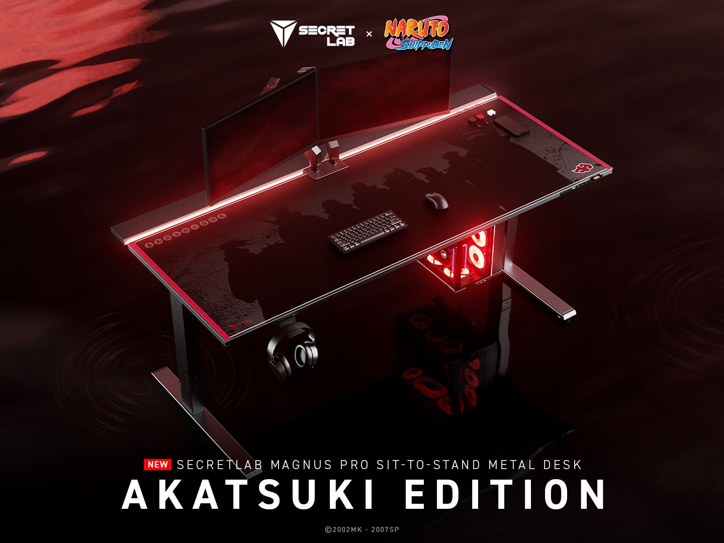 Naruto's Akatsuki Gets New Secretlab Desk & Gaming Accessory Release