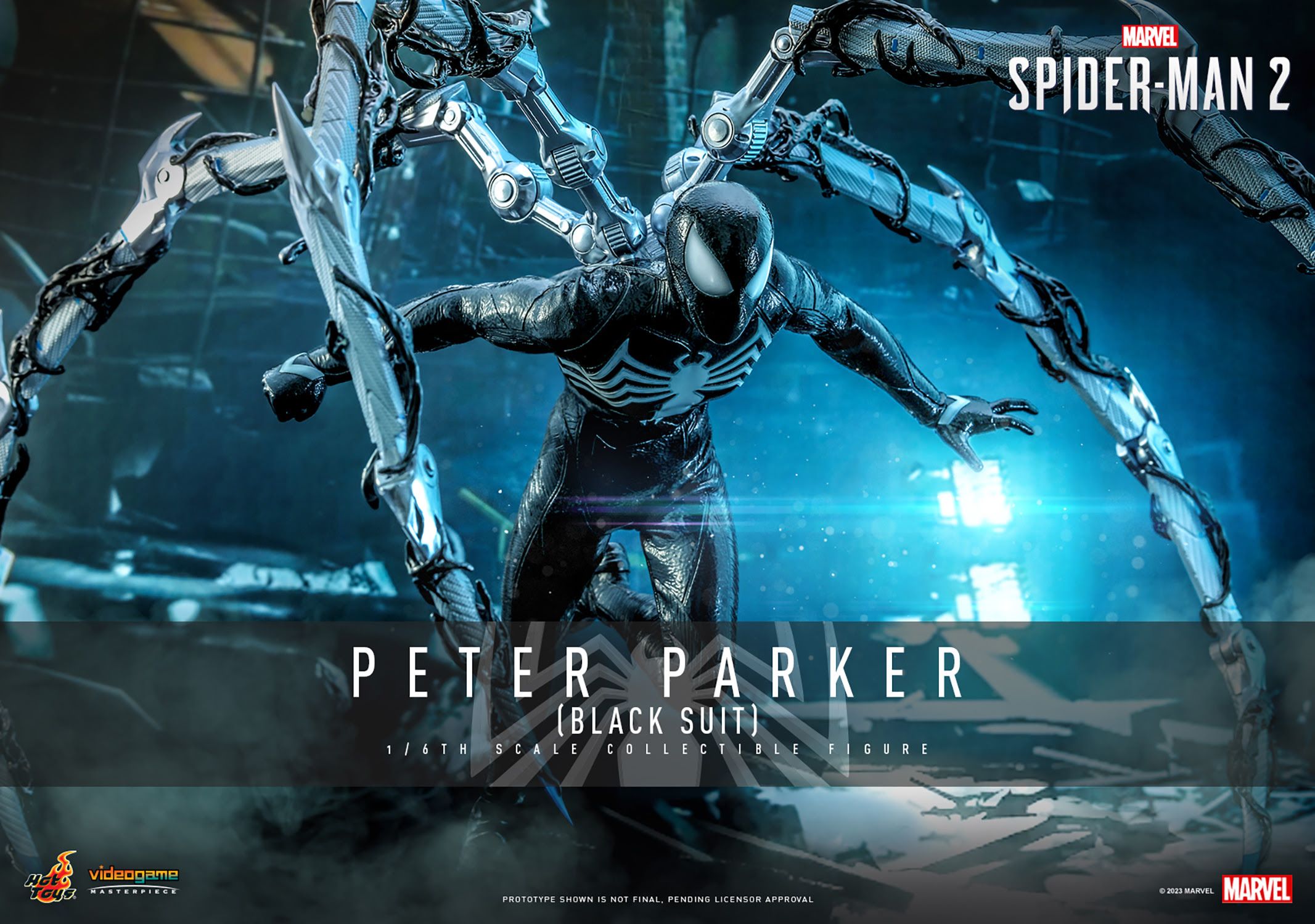 Новая фигурка Marvels Spider-Man 2 возвращает черный костюм Питера Паркера