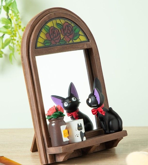 Studio Ghibli's Antique-Style Stained Glass Kiki Mirror Gets Purrfect Re-Release