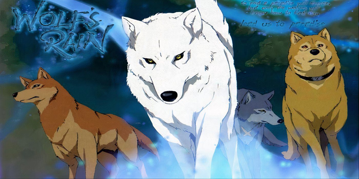 Main cast of Wolf's Rain in their wolf forms