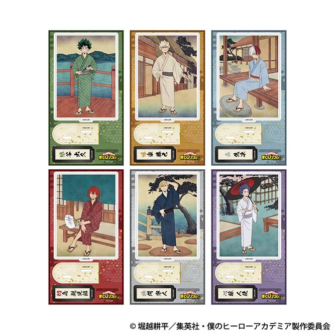 «Моя геройская академия» представляет новый арт в стиле укиё-э с персонажами в кимоно