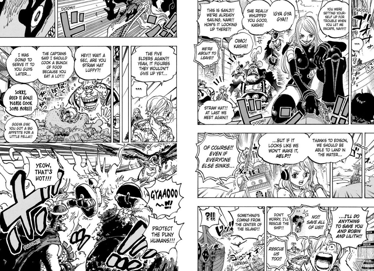 One Piece, Chapter 1118, where the Straw Hats begin to unite.