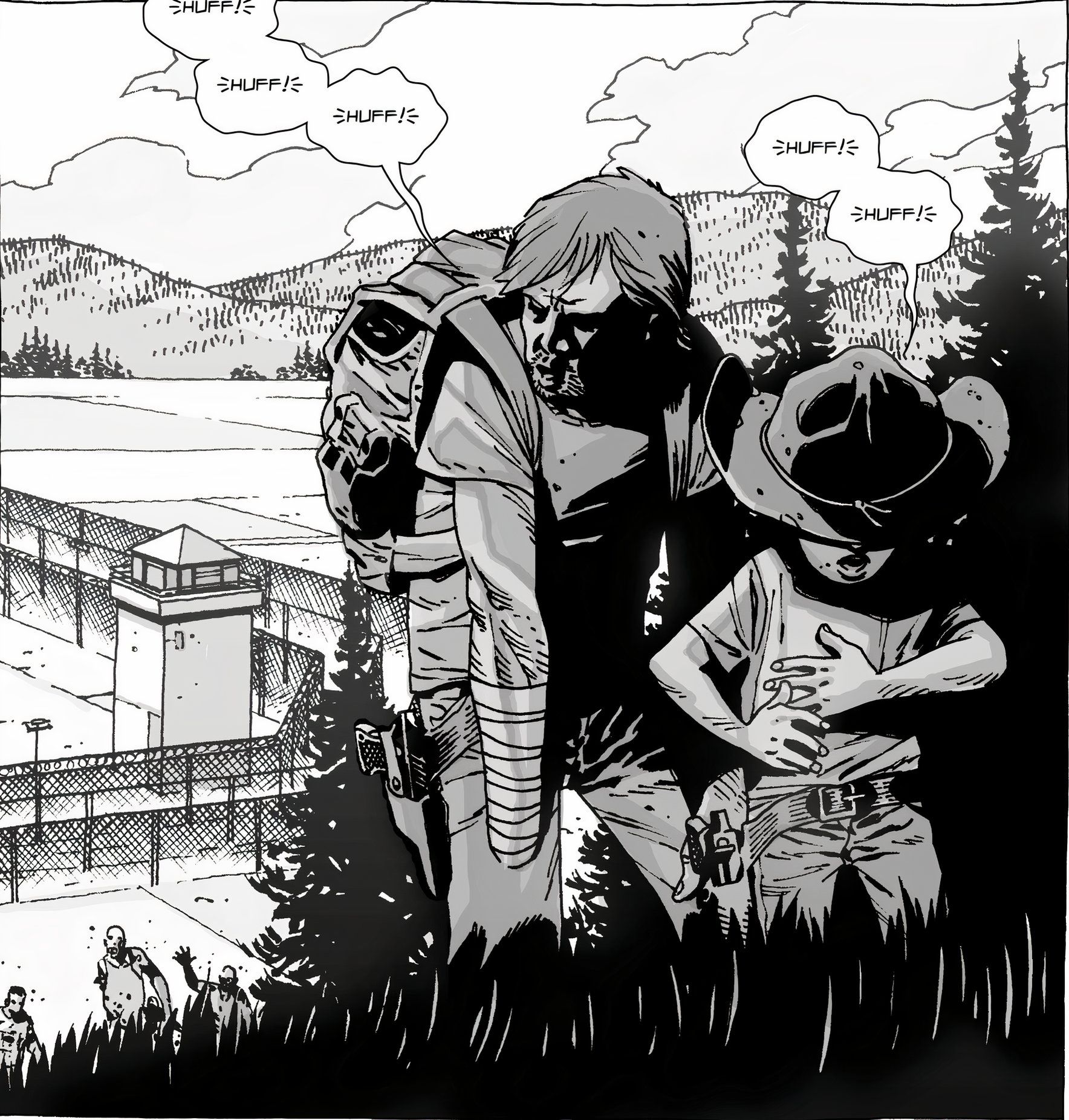 Rick and Carl the walking dead comic