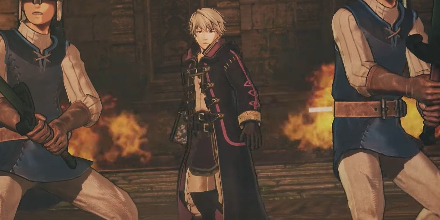 Robin masculino como ele aparece em Fire Emblem Warriors.