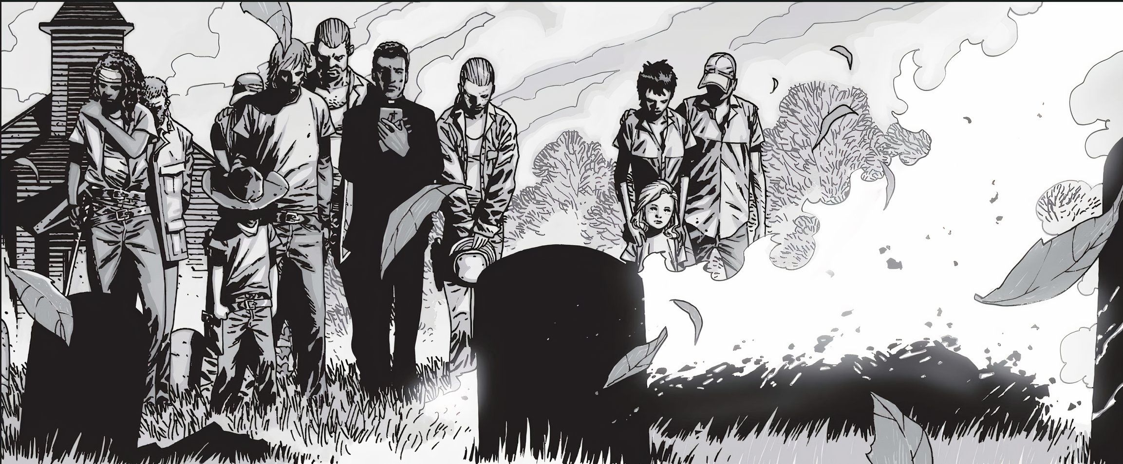 Dale's funeral The walking dead comic