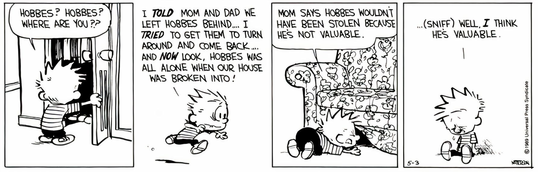 10 Calvin and Hobbes Strips Without a Punchline