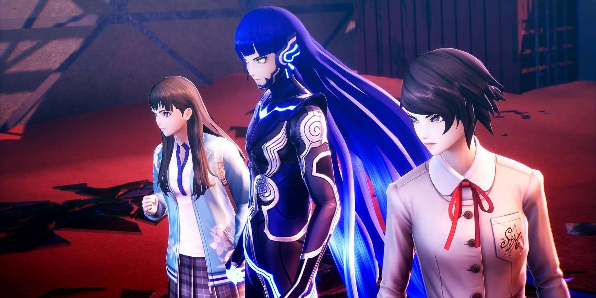 O protagonista fica entre Tao Isonokami furioso e a nova personagem Yoko Hiromine em Shin Megami Tensei V Vengeance