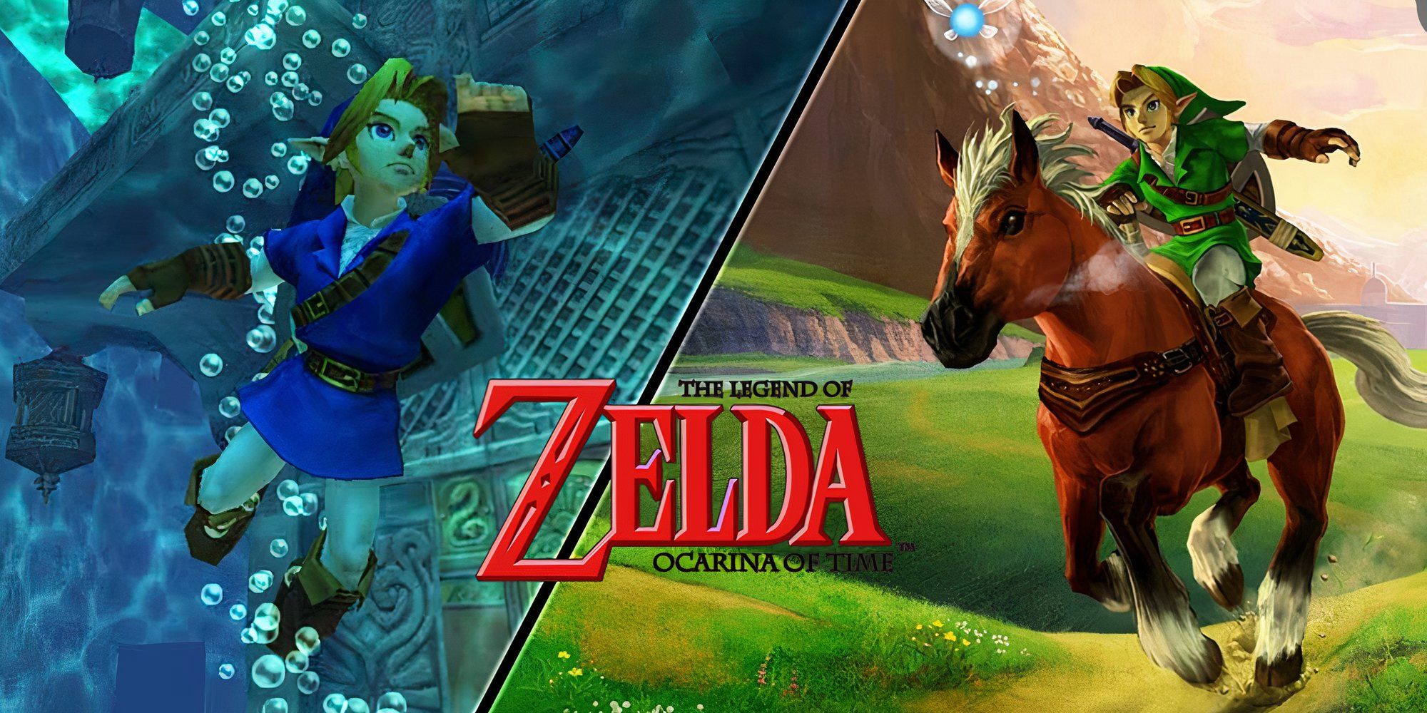 The Legend of Zelda Ocarina of Time Split Image