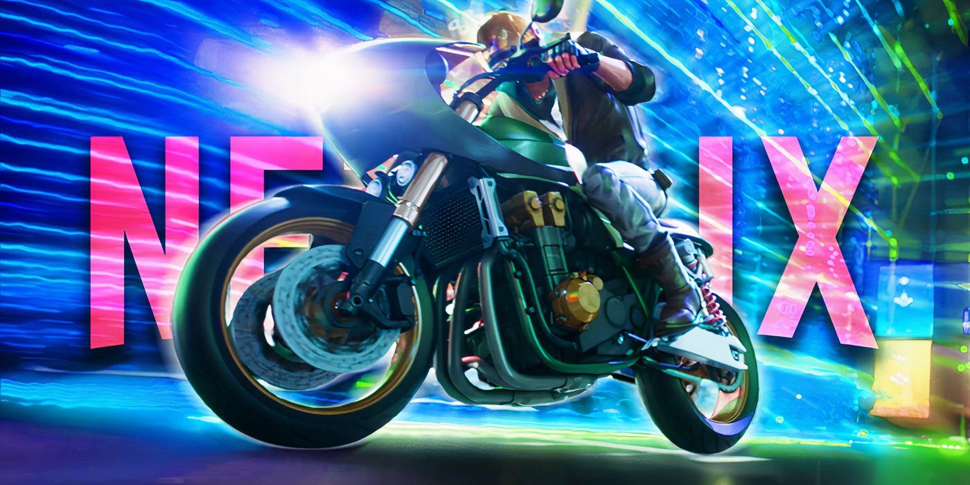 The motorcycle anime Tokyo Override with the official Netflix logo
