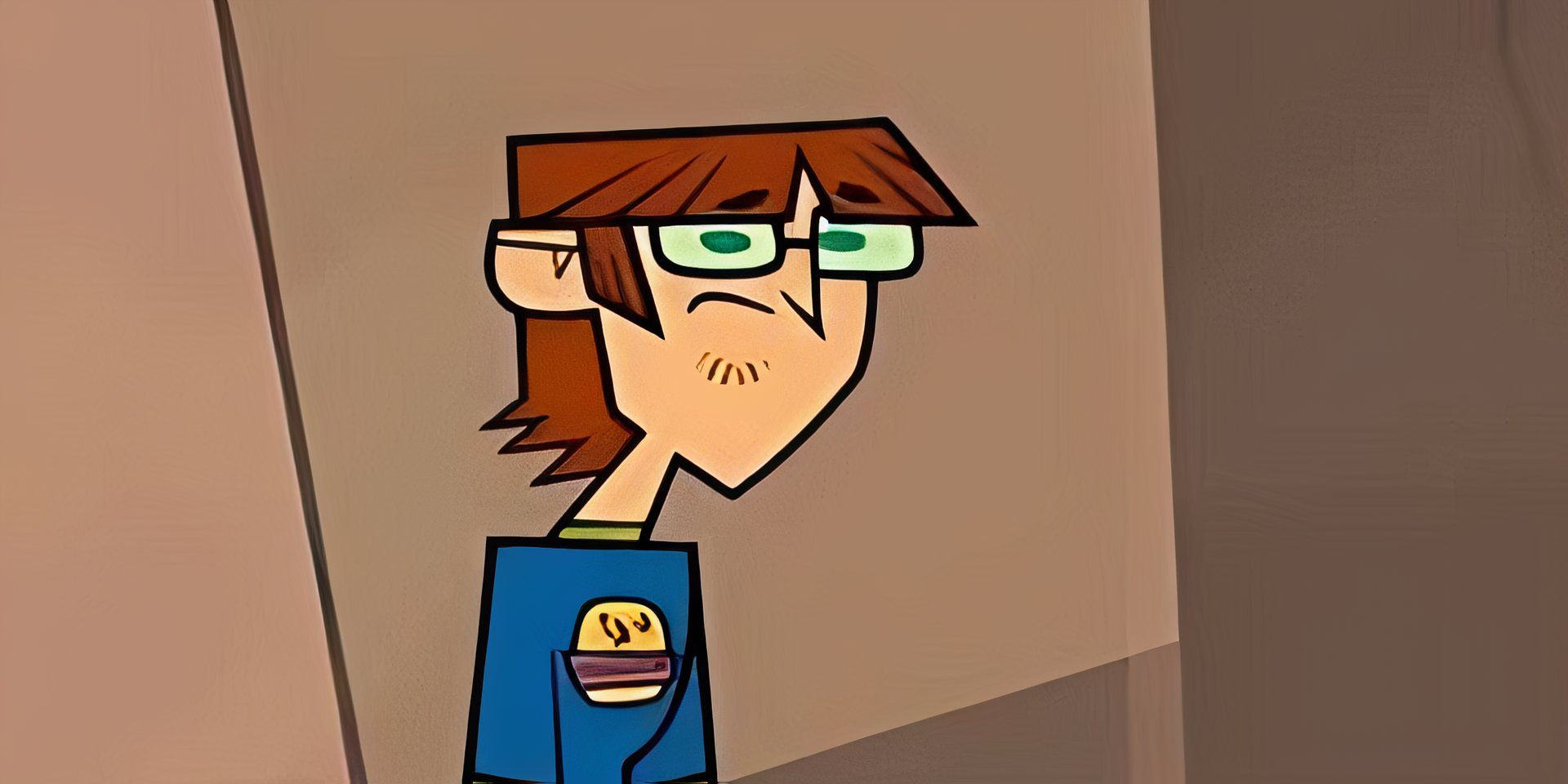 Harold franzindo a testa em Total Drama Island