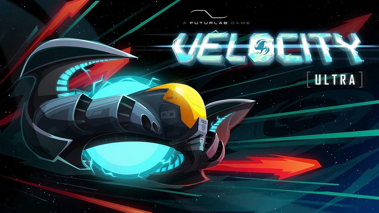 velocity logo with a spaceship flying