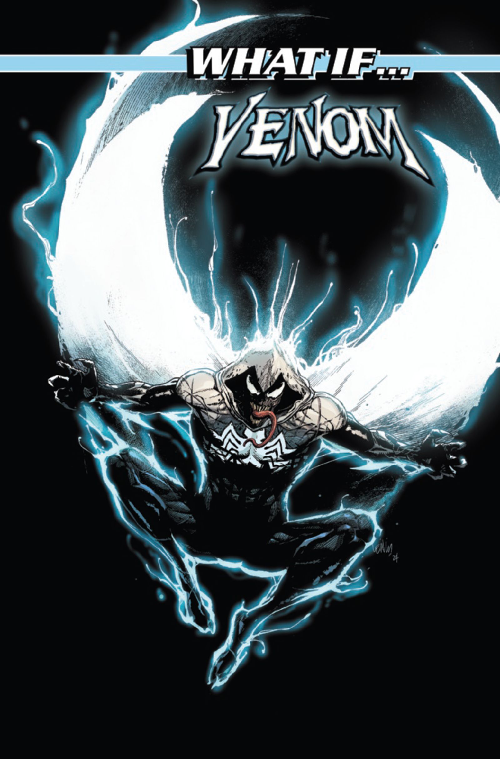 Venom jumps down on the What If Venom 5 cover