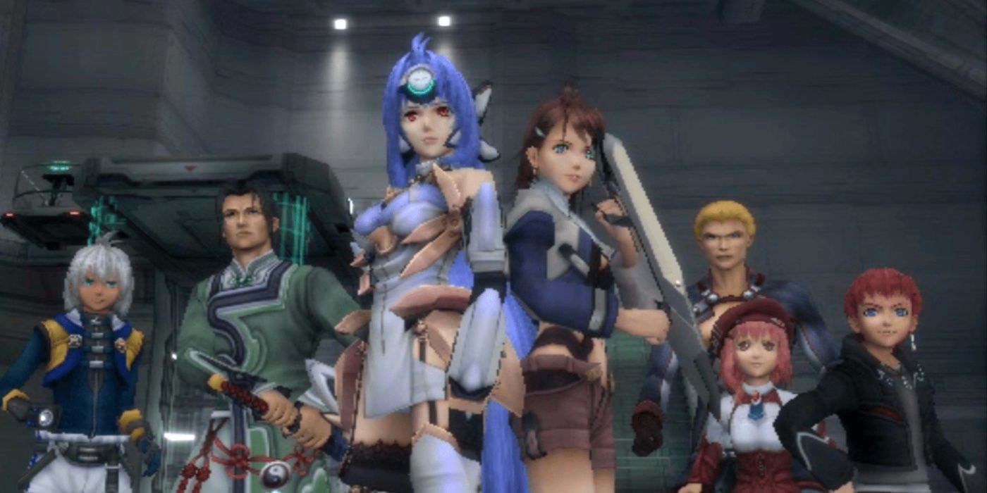 O elenco principal do Episódio 3 de Xenosaga juntos.