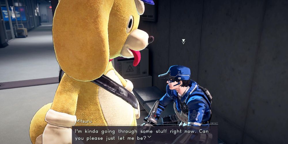 En una misión en Astral Chain, el jugador se disfraza de Lappy y habla con Mitsuru enojado.