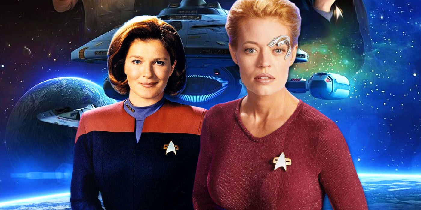 kate Mulgrew and Jeri Ryan in Star Trek