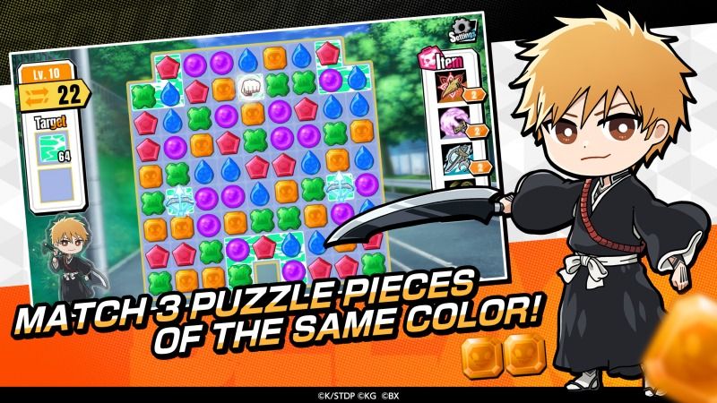 Bleach представляет первую официальную игру в стиле Candy Crush, выпущенную во всем мире