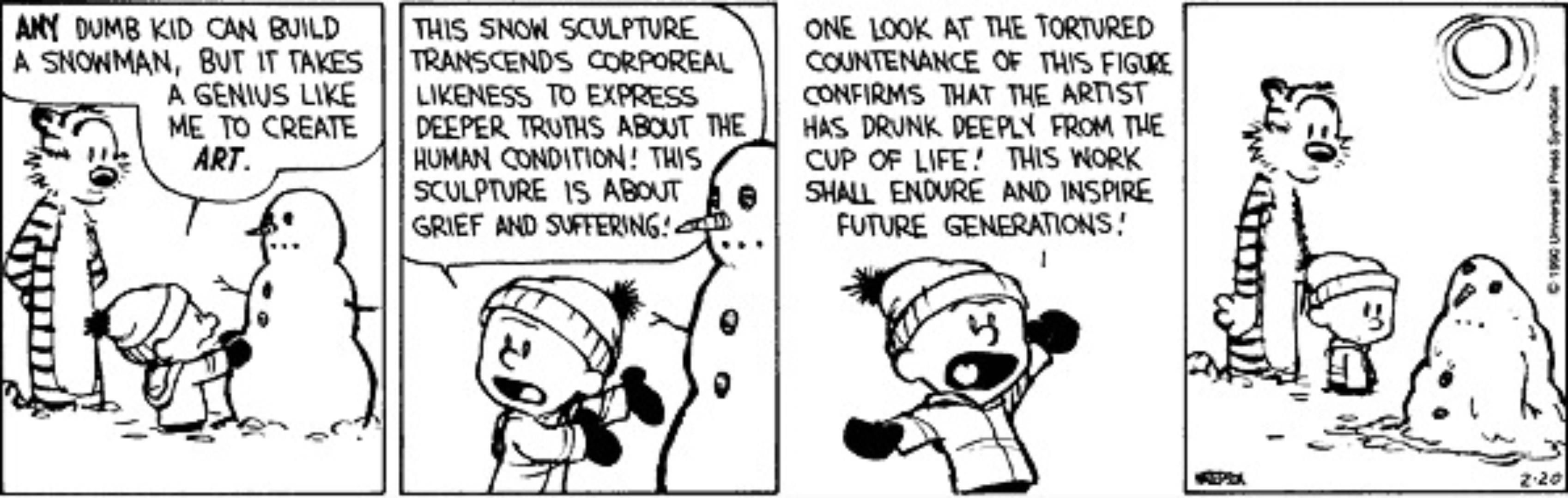 20 Best Calvin And Hobbes Snowman Comic Strips