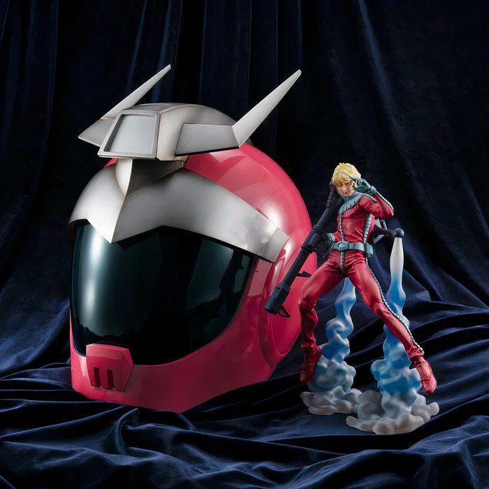 Mobile Suit Gundam Gets Life-Size Bandai Replica of Char Aznable's Helmet