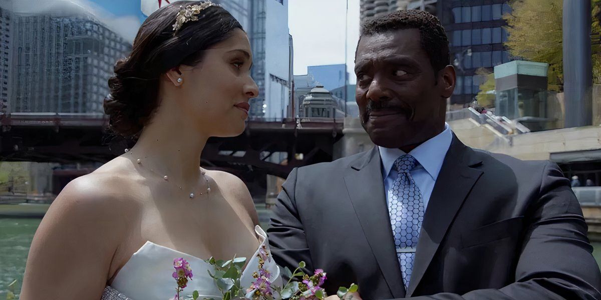 Boden levando Stella até o altar em seu casamento em Chicago Fire