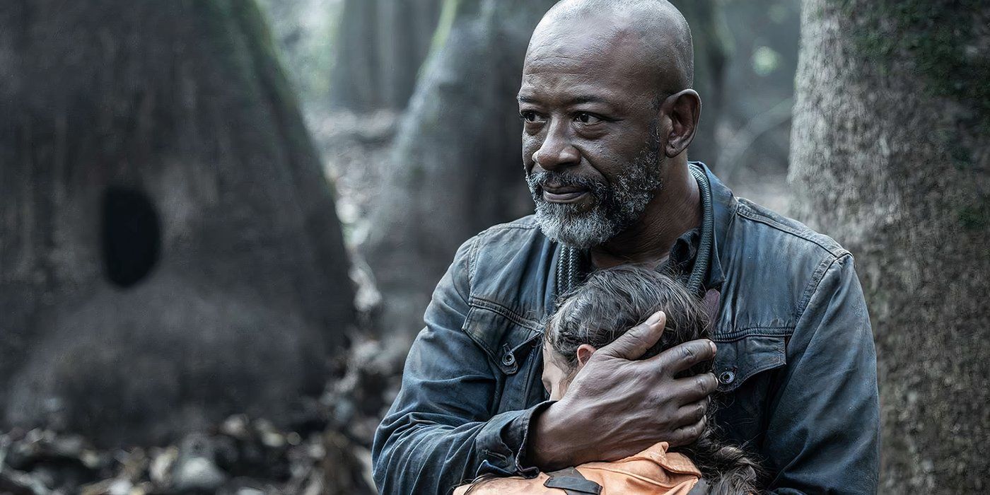 Morgan hugging Mo in Fear the Walking Dead.