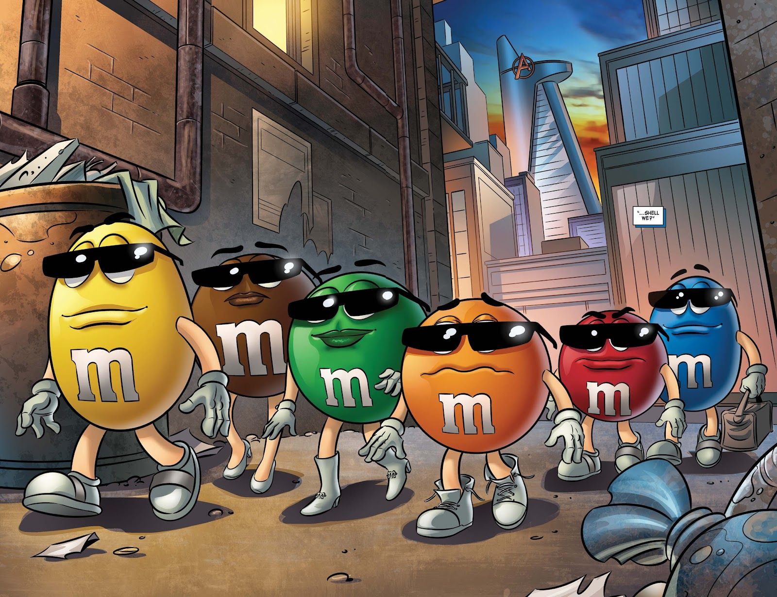 The M&M's homage Reservoir Dogs