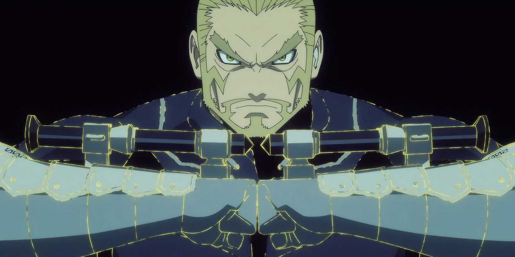 Isao Shinomiya prepares his gauntlet for battle in Kaiju No. 8 anime Episode 12.