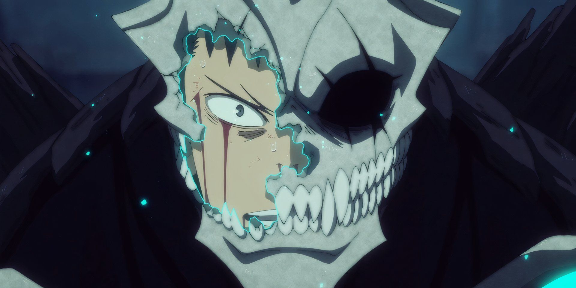 Kafka with his kaiju mask broken in Kaiju No. 8 anime Episode 12