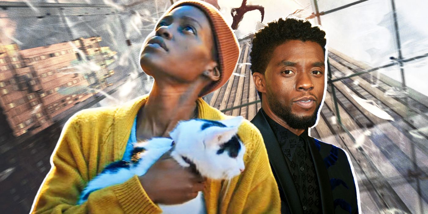 Lupita Nyong'o and Chadwick Boseman