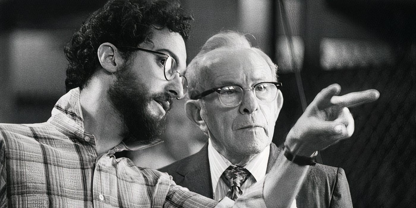 Martin Brest directs a scene from Going In Style with George Burns