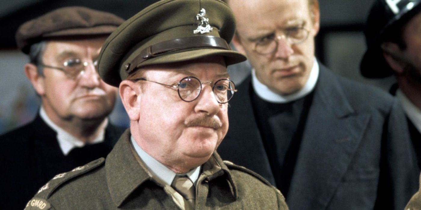 Captain Mainwaring looking disgruntled in Dad's Army