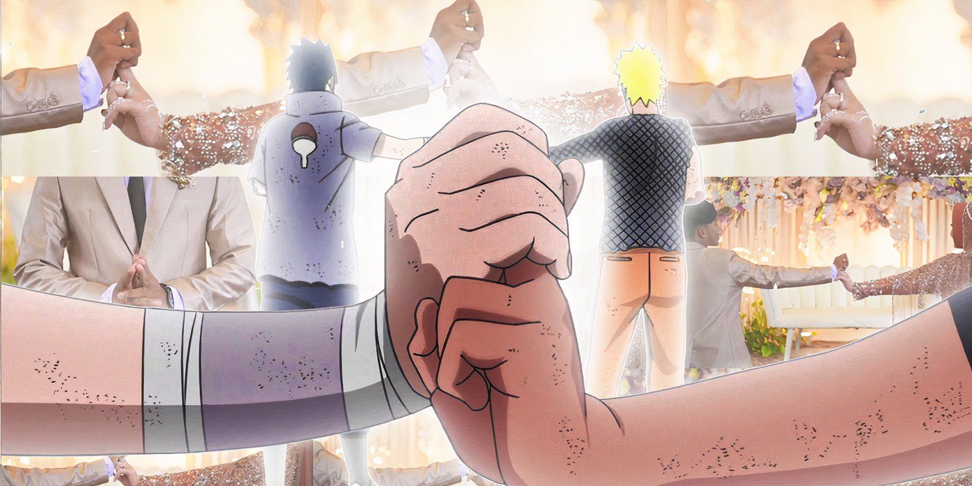 Naruto & Sasuke's Shippuden Unison Sign Makes Real-Life Wedding Appearance