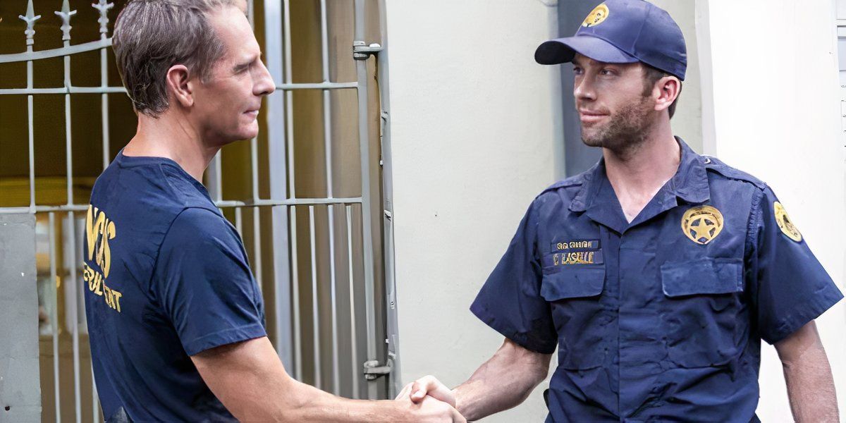 Scott Bakula as Dwayne Pride and Lucas Black as Chris LaSalle in "Billy and The Kid" episode of NCIS: New Orleans