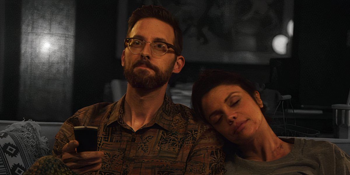 Rob Kerkovich as Sebastian Lund and Vanessa Ferlito as Tammy Gregorio in NCIS: New Orleans episode "Mind Games"