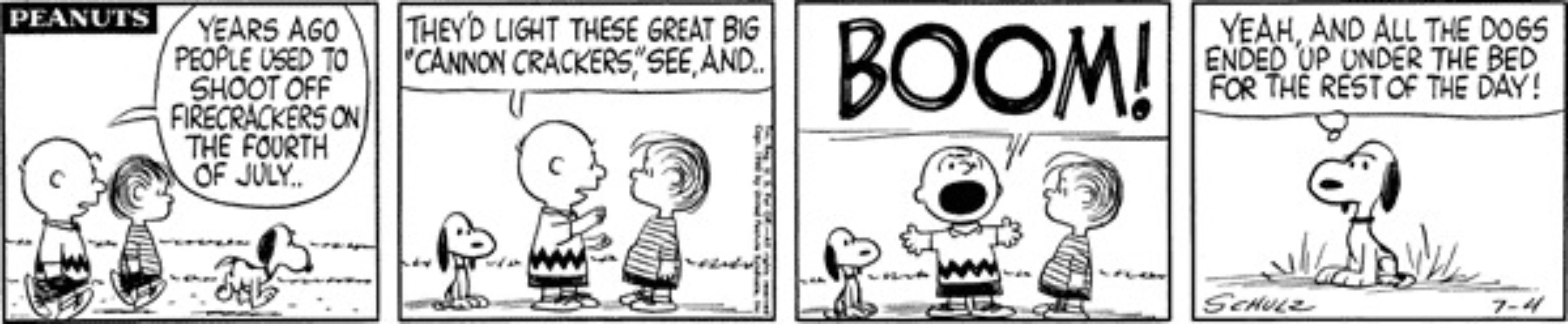 How Peanuts Handled the Fourth of July Over the Years